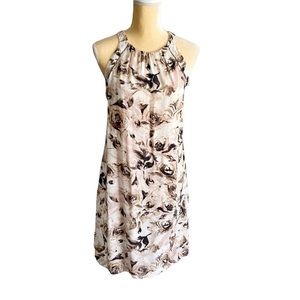 MANGO Floral Halter Mini Dress size 6